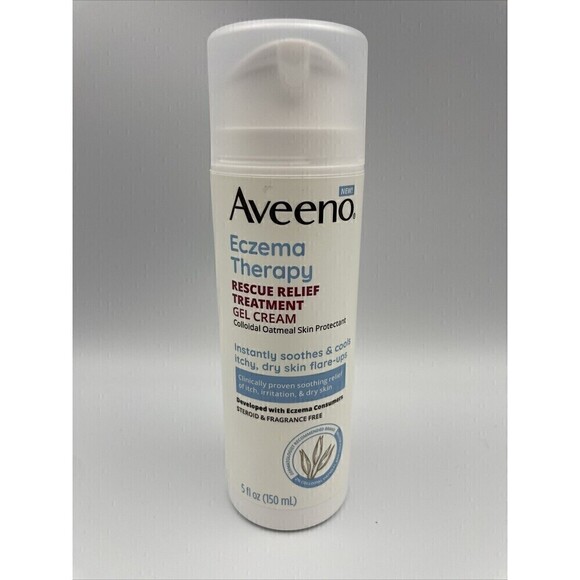 Aveeno Eczema Therapy Rescue Relief Treatment Gel Cream, 5 oz FREE SHIPPING - Picture 1 of 5